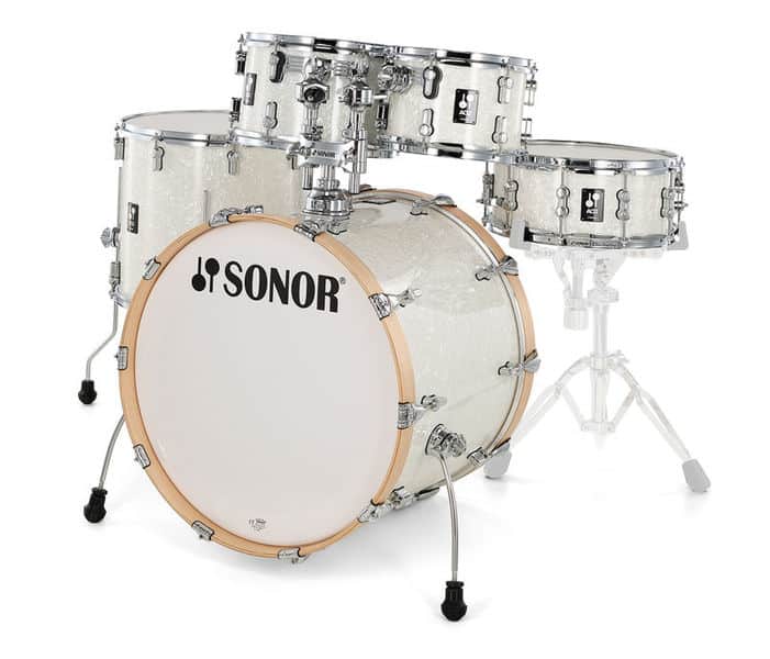 מערכת תופים Sonor AQ2 5pc Drum Set / Studio 20" White Pearl